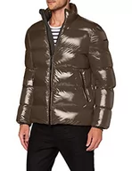 Kurtki męskie - Geox Męska kurtka M Sile Quilted, Dark Tarmac Green, 46 PL - miniaturka - grafika 1