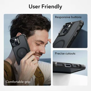 Etui ESR Air Armor Halolock Magsafe do Apple iPhone 15 Plus Frosted Black - Pozostałe akcesoria do telefonów - miniaturka - grafika 16