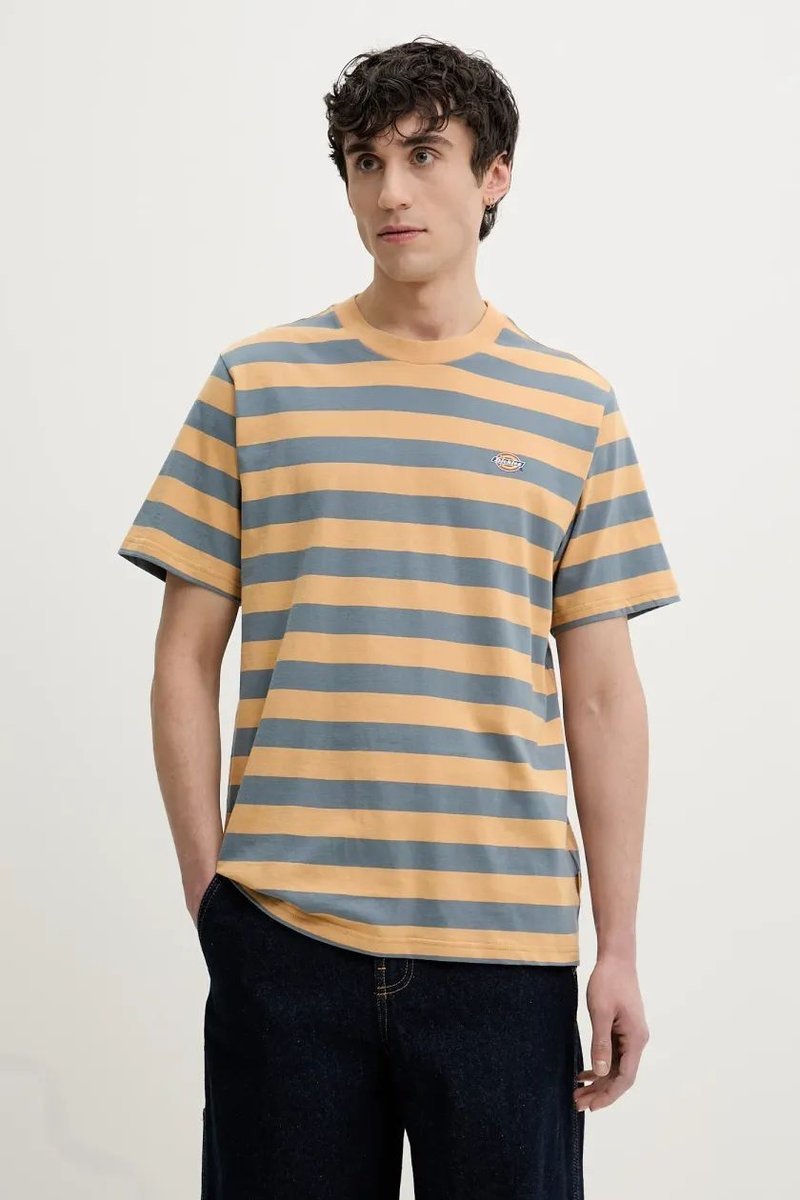 t-shirt uomo dickies rivergrove - dk0a4y8y k411 oak buff