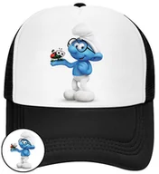 Czapki i chusty sportowe męskie - CZAPKA Z DASZKIEM SMERFY DLA DZIECI SIATKA CZARNA BEJSBOLÓWKA - miniaturka - grafika 1