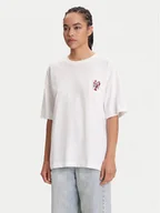 Koszulki i topy damskie - Pieces T-Shirt Tobster 17160811 Biały Oversize - miniaturka - grafika 1