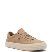 Trampki damskie - Tommy Hilfiger Lniane trampki VULC - miniaturka - grafika 1