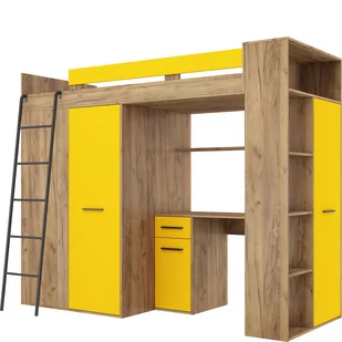 Łóżko Piętrowe Verana Lewe Craft Złoty / Żółty MebloCross Żółty, Craft Złoty - Łóżka dla dzieci i młodzieży Łóżko Piętrowe Verana Lewe Craft Złoty / Żółty MebloCross Żółty, Craft Złoty - Łóżka dla dzieci i młodzieży - miniaturka - grafika 1