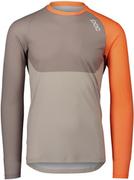 Pozostała odzież dla rowerzystów - POC MTB Pure LS Jersey Men, zink orange/moonstone grey/light sandstone beige - miniaturka - grafika 1