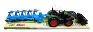 Samochody i pojazdy dla dzieci - Zabawka duży traktor z pługiem i turem zielony 3872 - miniaturka - grafika 1
