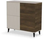 Komody - Komoda RANDOM 2 KM-2 100cm orzech/kaszmirowa HALMAR - miniaturka - grafika 1