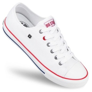 Big Star Trampki Damskie tenisówki niskie klasyczne NN274656 białe 37