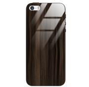 Etui i futerały do telefonów - Etui drewniane iPhone 5/5s/Se Premium Wood Dark Brown Forestzone Glass - miniaturka - grafika 1