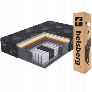 Materac 120x200 BLACK DREAM H4/H3 black foam lateks kokos 24cm HEISBERG - Materace - miniaturka - grafika 1