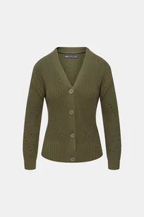 Swetry damskie - MARKS&SPENCER Kardigan - Zielony - Kobieta - XL (xl) - T384450O5 - grafika 1