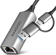 Karty sieciowe - Karta sieciowa Axagon ADE-TXCA Karta sieciowa Gigabit Ethernet adapter, USB-C USB-A redukcja 3.2 Gen 1, instalacja automatyczna - miniaturka - grafika 1