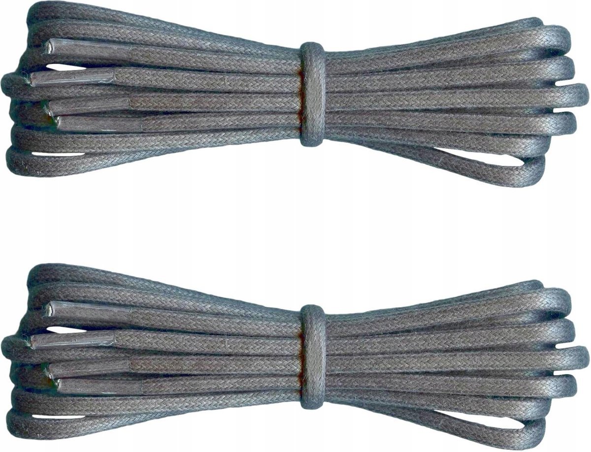 WOSKOWANE Sznurówki SZARE Sznurowadła 200 cm GRUBE 0,5 Okrągłe 5 mm G16-03