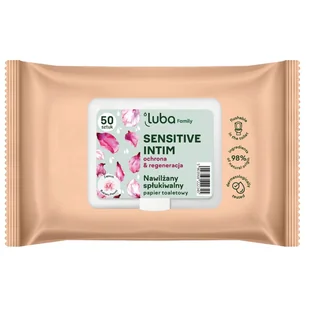 Luba Sensitive Intim Nawilżany Papier Toaletowy Dla Skóry Wrażliwej 50 Sztuk - Papier toaletowy - miniaturka - grafika 1