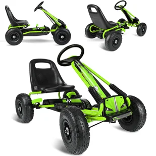 Ricokids Gokart dziecięcy na pedały RK-594 zielony 759402 - Jeździki dla dzieci - miniaturka - grafika 1