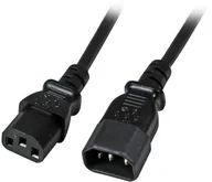 Kable - EFB EK503.1 kabel zasilający czarny 1 m C14 panel C13 panel - miniaturka - grafika 1