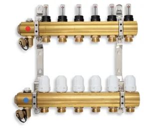 Novaservis Program hydrauliczny - Rozdzielacz z zaworami termostatycznymi, rej. z zaworami mechanicznymi, 8 obwodów RZP08S - Akcesoria hydrauliczne - miniaturka - grafika 1