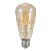 Żarówki LED - Żarówka dekoracyjna Vintage LED Filament Amber ST64 E27 WW 2000K 320 lm Sanico - miniaturka - grafika 1
