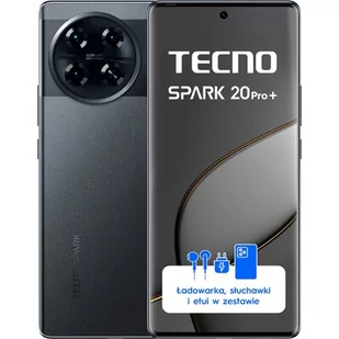 TECNO SPARK 20 Pro+ 8/256GB Czarny - Telefony komórkowe - miniaturka - grafika 1