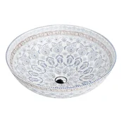 Umywalki - Umywalka Nablatowa 40 Domino Folklor - miniaturka - grafika 1