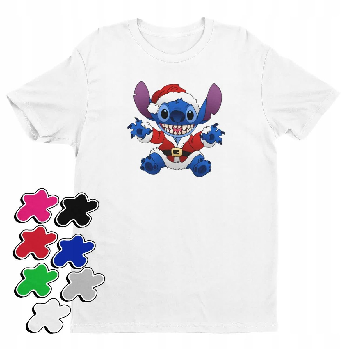 Koszulka T-Shirt Dziecięca Z Nadrukiem Stitch Święta Prezent -M 134-140