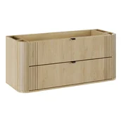 Szafki łazienkowe - Szafka pod umywalkę wisząca Ovalia 120x45.8x52 cm Dąb Cremona Comad - miniaturka - grafika 1