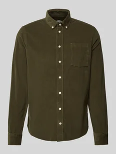 Koszula sztruksowa o kroju regular fit z kołnierzykiem typu button down model ‘ANTON’ - Koszule męskie - miniaturka - grafika 1