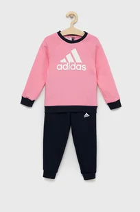 adidas dres dziecięcy kolor różowy - Dresy i komplety dla dziewczynek - miniaturka - grafika 1