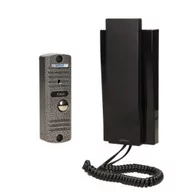 Domofony - Orno Zestaw domofonowy jednorodzinny, wandaloodporny, czarny FORNAX OR-DOM-JJ-926/B - miniaturka - grafika 1