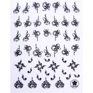 Ozdoby do paznokci - Naklejki Do Paznokci Cienkie Colorf Cb Black 176 - miniaturka - grafika 1