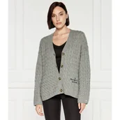 Swetry damskie - Tommy Hilfiger Wełniany kardigan | Regular Fit - miniaturka - grafika 1