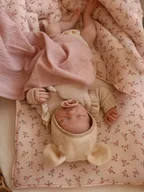 Otulacze - Muślinowy otulacz dla noworodka "Baby pink" - miniaturka - grafika 1