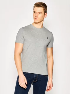 Koszulki męskie - Ralph Lauren Polo T-Shirt Bsr 710680785 Szary Custom Slim Fit - grafika 1