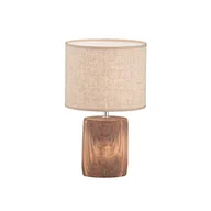 Lampy stojące - Honsel Landelijke tafellamp beige met bruin 35 cm - Lipa - miniaturka - grafika 1