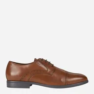 Półbuty męskie - Derby męskie Geox U029LB00043 45 Ciemnobrązowe (8054730479607) - miniaturka - grafika 1