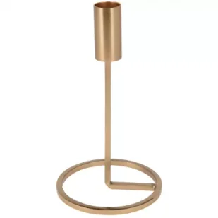 H&S Decoration Nowoczesny świecznik w kolorze złotym 19 cm - Świeczniki - miniaturka - grafika 1