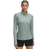 Bluzy damskie - Damska bluza do biegania nierozpinana bez kaptura Under Armour UA Launch Pro Half Zip - zielona - miniaturka - grafika 1