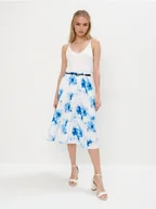 Spódnice - Mohito - Plisowana spódnica midi w kwiaty - biały - miniaturka - grafika 1