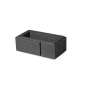 Akcesoria do ogrodzeń - Bloczek słupkowy JONIEC® - ASTRA ABS19 Czarny 36 x 19 x 13 cm - miniaturka - grafika 1