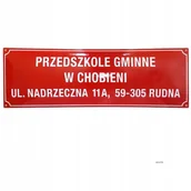 Tablice i flipcharty - TABLICA URZĘDOWA TABLICZKA EMALIOWANA 30x90 METALOWA INFORMACYJNA - miniaturka - grafika 1