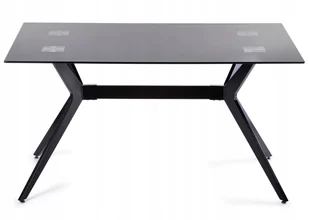 H&S Decoration Szklany stół Baso Black 140x80 cm HH-336BB - Stoły - miniaturka - grafika 1