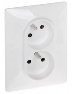 Legrand Legrand 753186 - Gniazdko elektryczne VALENA LIFE 250V/16A 2x2P+T. biały - Rozgałęźniki - miniaturka - grafika 1