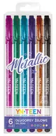 Przybory szkolne - Długopis żelowy 6 kolorów Metallic YN TEEN - miniaturka - grafika 1