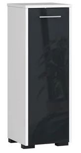 Minimalistyczny Regał Łazienkowy Biały + Grafit Połysk - Lireno 4X 30X82 - Meble łazienkowe - miniaturka - grafika 1
