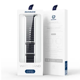 Dux Ducis Strap pasek Watch 8 / 7 / 6 / 5 / 4 / 3 / 2 / SE (45 / 44 / 42mm) silikonowa opaska bransoletka szary (OceanWave Version) - Akcesoria do smartwatchy - miniaturka - grafika 5