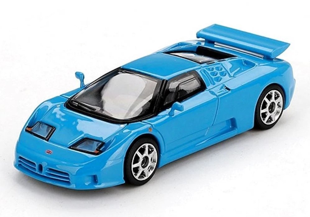 Bugatti EB110 - 1995, blue Mini GT 1:64