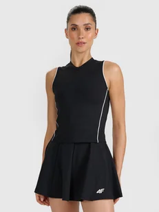 4F Top tenisowy slim szybkoschnący damski - czarny L - Koszulki sportowe damskie 4F Top tenisowy slim szybkoschnący damski - czarny L - Koszulki sportowe damskie - miniaturka - grafika 1