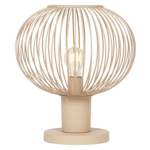 Lampka stolikowa druciana GILA 565790166 Trio kula do sypialni beżowa - Lampy stojące - miniaturka - grafika 1