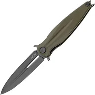 Scyzoryki - ANV Knives Z400 BB DLC Czarny/Gładkie ostrze, Oliwkowy G10 - miniaturka - grafika 1