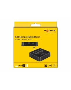 DeLOCK USB 3.0 docking and cloning station 2 x M.2 NVMe, docking station (Kolor: CZARNY, M.2 SSD) - Części i akcesoria do laptopów - miniaturka - grafika 1
