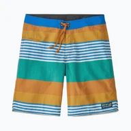 Sport OUTLET - Szorty kąpielowe męskie Patagonia Wavefarer Boardshorts fitz stripe/pufferfish gold - miniaturka - grafika 1